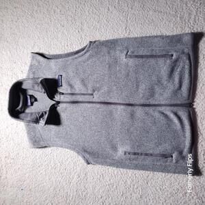 Patagonia Better Sweater Vest Men Medium Grey Full Zip Fleece Jacket Knit Pocket